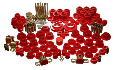 Energy Suspension - Energy Suspension 2.18106R Hyper-Flex Master Bushing Kit Red