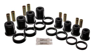 Energy Suspension - Energy Suspension 2.3101G Control Arm Bushing Set Front/Rear Polyurethane Black