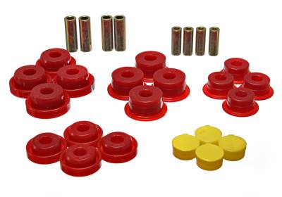 Energy Suspension - Energy Suspension 2.3107R Control Arm Bushing Set Rear Polyurethane Red