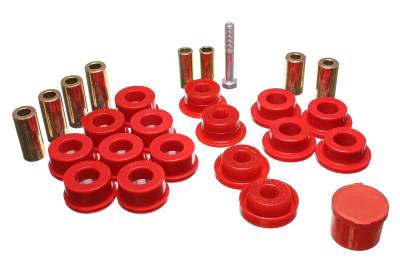 Energy Suspension - Energy Suspension 2.3108R Front Polyurethane Control Arm Bushing Set Red