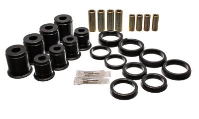 Energy Suspension - Energy Suspension 2.3102G Control Arm Bushing Set Front/Rear Polyurethane Black