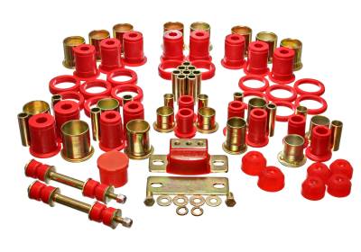 Energy Suspension - Energy Suspension 3.18111R Hyper-Flex Master Bushing Kit Red