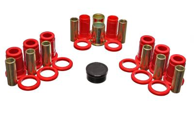 Energy Suspension - Energy Suspension 3.3152R Control Arm Bushing Set Rear Polyurethane Red