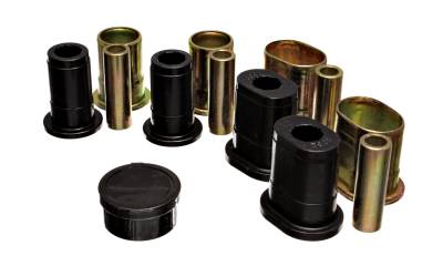 Energy Suspension - Energy Suspension 3.3168G Control Arm Bushing Set Front Polyurethane Black