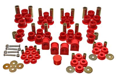 Energy Suspension - Energy Suspension 4.18124R Hyper-Flex Master Bushing Kit Red