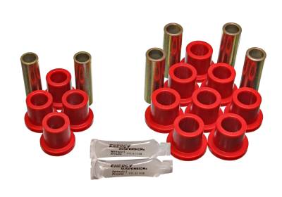 Energy Suspension - Energy Suspension 4.2102R Leaf Spring Bushing Set Polyurethane Red