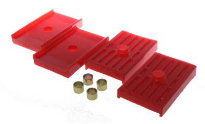 Energy Suspension - Energy Suspension 3.6112R Leaf Spring Pad Rear Polyurethane Red