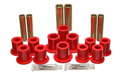 Energy Suspension - Energy Suspension 4.2145R Leaf Spring Bushing Set Polyurethane Red