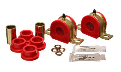 Energy Suspension - Energy Suspension 3.5179R Sway Bar Bushing Set Front Polyurethane Red