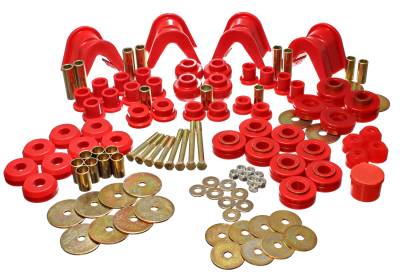 Energy Suspension - Energy Suspension 4.18105R Hyper-Flex Master Bushing Kit Red
