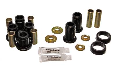 Energy Suspension - Energy Suspension 5.3114G Front Control Arm Bushing Set Polyurethane Black