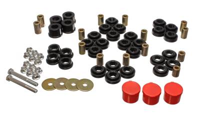 Energy Suspension - Energy Suspension 5.3141G Control Arm Bushing Set Rear Polyurethane Black