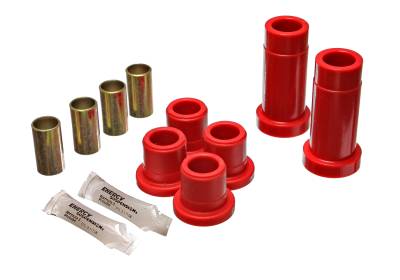 Energy Suspension - Energy Suspension 8.3106R Control Arm Bushing Set Front Polyurethane Red
