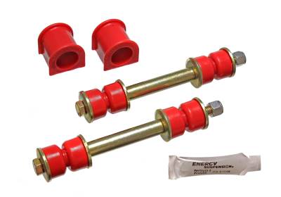 Energy Suspension - Energy Suspension 8.5106R Sway Bar Bushing Set Front Polyurethane Red