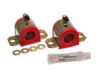 Energy Suspension - Energy Suspension 8.5128R Sway Bar Bushing Set Front Polyurethane Red