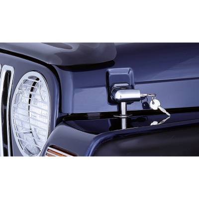Rugged Ridge - Rugged Ridge 11302.03 Locking Hood Catch Kit Chrome for Jeep Wrangler