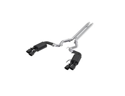 MBRP Exhaust - MBRP Exhaust S7205BLK Blk 3" Cat-Back Dual Rear Exit w/Muffler 18-23 Mustang GT