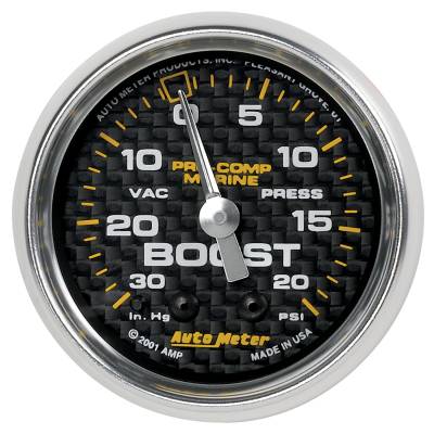 AutoMeter - AutoMeter 200774-40 Marine Mechanical Vacuum/Boost Gauge 2-1/16" 20PSI