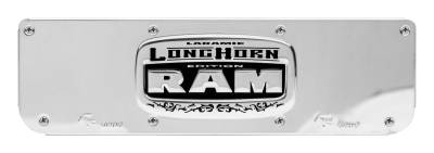 Gatorback - Gatorback Replacement 19"-21" Mud Flap Plate SS for Longhorn Logo GB755678