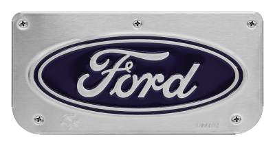 Gatorback - Gatorback Replacement 12" Mud Flap Plate Stainless Ford Oval Logo GB766432