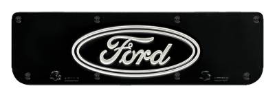 Gatorback - Gatorback Replacement 19"-21" Mud Flap Plate Black Ford Oval Logo GB755728