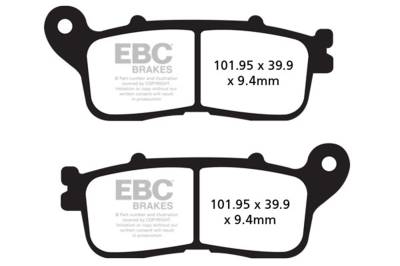 EBC Motorcycle Brakes - EBC Motorcycle Brakes FA636HH Double-H Sintered Pads for 10-13 VFR1200F DCT