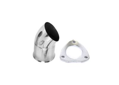 Granatelli Motor Sports - Granatelli Motorsports 307525-S 2.5" 63mm Turn Down w/3-Bolt Flange & Gasket