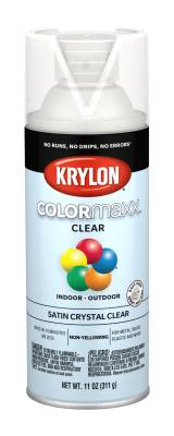 Krylon - Krylon 5562 COLORmaxx Paint + Primer 12oz Satin Crystal Clear