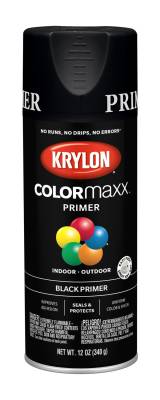 Krylon - Krylon 5581 COLORmaxx Paint + Primer 12oz Flat Black