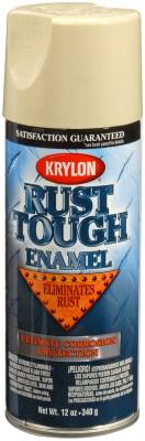 Krylon - Krylon RTA9207 Rust Tough Rust Preventative Paint 12oz Semi-gloss White