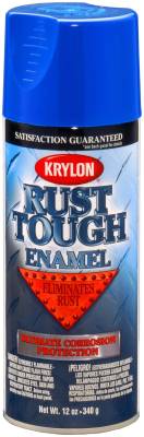 Krylon - Krylon RTA9225 Rust Tough Rust Preventative Paint 12oz Semi-gloss Blue