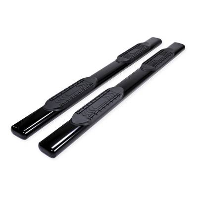 TrailFX - TrailFX A8220B 6" Oval Straight Nerf Bar w/Step Pad Black Rocker Mount