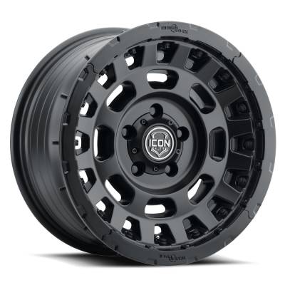 ICON Alloys - ICON ALLOYS HAMMER PRO SAT BLACK 17 x 8.5/6 x 5.5/25MM/5.75" BS