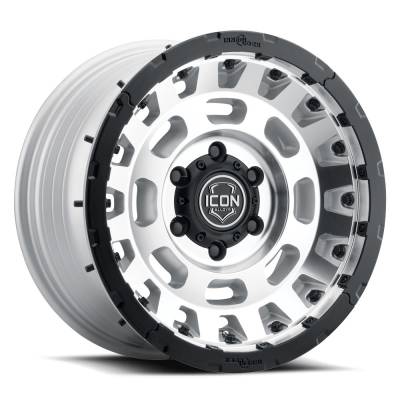 ICON Alloys - ICON ALLOYS HAMMER PRO SILVER MACHINE 17 x 8.5/6 x 5.5/25MM/5.75" BS