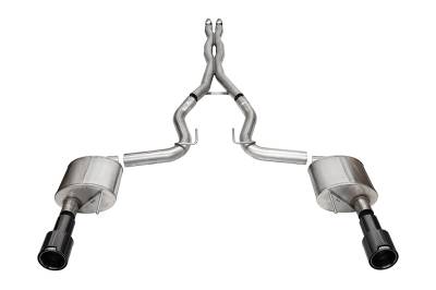 Corsa Performance - Corsa Perf 21251CFBLK 3" Xtreme Cat-Back Exhaust System for 24+ Mustang