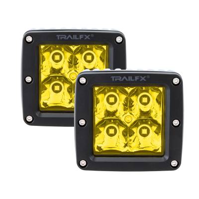 TrailFX - TrailFX 2X2AMS2 2x2 LED Auxiliary Light 4 LEDs 5W Clear Lens