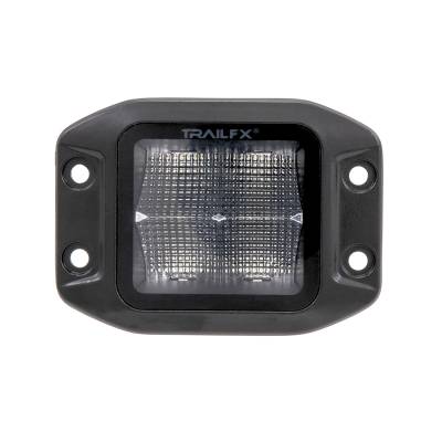 TrailFX - TrailFX 2X2FMBKF1 2x2 LED Flush Mount Light 4 LEDs 10W Clear Lens Black Housing