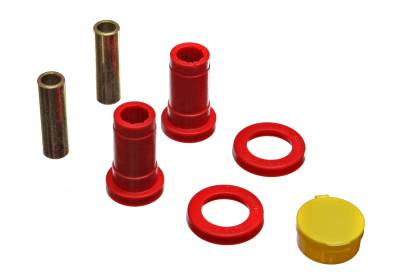 Energy Suspension - Energy Suspension 8.3101R Control Arm Bushing Set Front Polyurethane Red