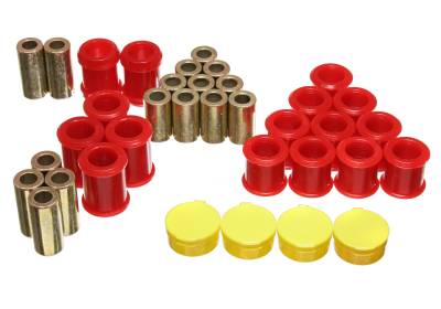 Energy Suspension - Energy Suspension 7.3119R Control Arm Bushing Set Rear Polyurethane Red