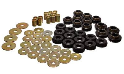 Energy Suspension - Energy Suspension 3.4135G Black Polyurethane Body Mount Set