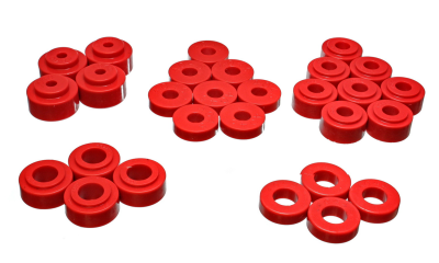 Energy Suspension - Energy Suspension 3.4114R Red Polyurethane Body Mount Set