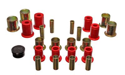Energy Suspension - Energy Suspension 3.3113R Control Arm Bushing Set Polyurethane Red