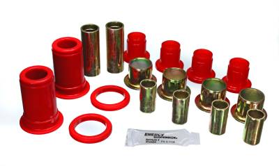 Energy Suspension - Energy Suspension 3.3150R Control Arm Bushing Set Front Polyurethane Red