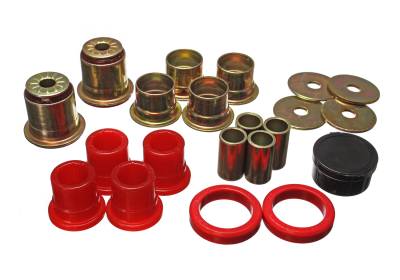 Energy Suspension - Energy Suspension 3.3160R Control Arm Bushing Set Front Polyurethane Red