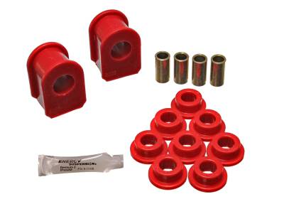 Energy Suspension - Energy Suspension 4.5105R Sway Bar Bushing Set Front/Rear Polyurethane Red