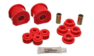 Energy Suspension - Energy Suspension 4.5116R Sway Bar Bushing Set Front/Rear Polyurethane Red