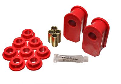 Energy Suspension - Energy Suspension 4.5129R Sway Bar Bushing Set Front/Rear Polyurethane Red