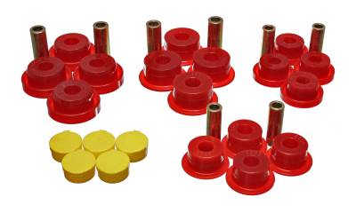 Energy Suspension - Energy Suspension 5.3120R Control Arm Bushing Set Front Polyurethane Red