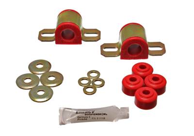 Energy Suspension - Energy Suspension 5.5108R Sway Bar Bushing Set Front/Rear Polyurethane Red