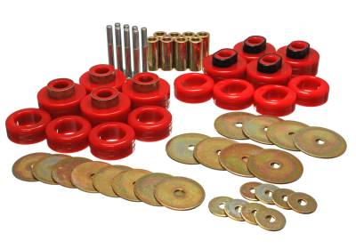Energy Suspension - Energy Suspension 5.4115R Polyurethane Body Mount Set for Mopar